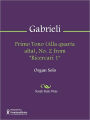 Primo Tono (Alla quarta alta), No. 2 from