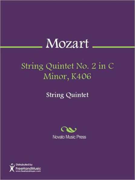 String Quintet No. 2 in C Minor, K406