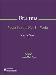 Title: Viola Sonata No. 1 - Viola, Author: Johannes Brahms