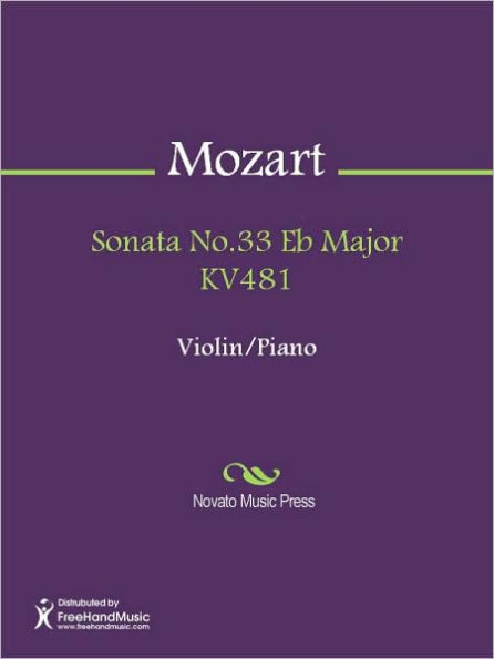 Sonata No.33 Eb Major KV481