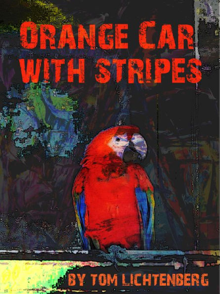 Orange Car with Stripes