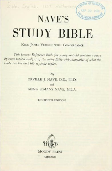 Nave's study Bible : King James version with concordance