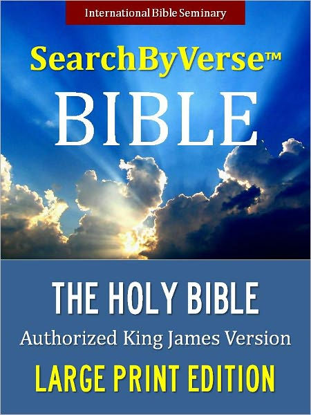 The Searchbyversetm Holy Bible For Nook Large Print Edition The