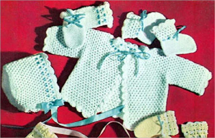 Free crochet baby layette patterns hot sale