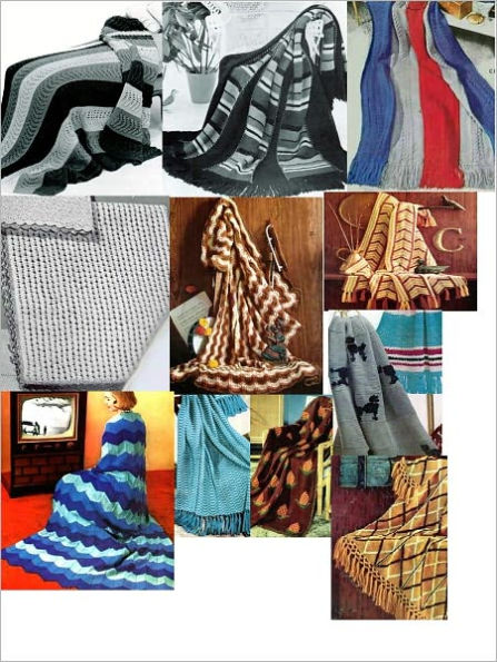 36 Vintage Knitting Afghan Patterns - 36 Homemade Knit Afghan Patterns - Baby Knit Afghan, French Poodles Afghan, Leaf Pattern Afghan Pattern and More