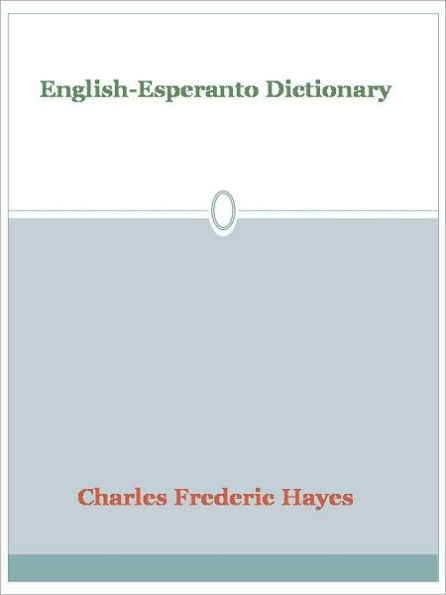 English-Esperanto Dictionary