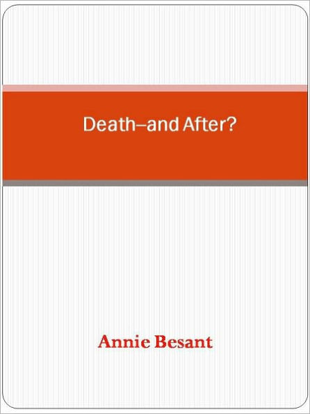 Death--and After?