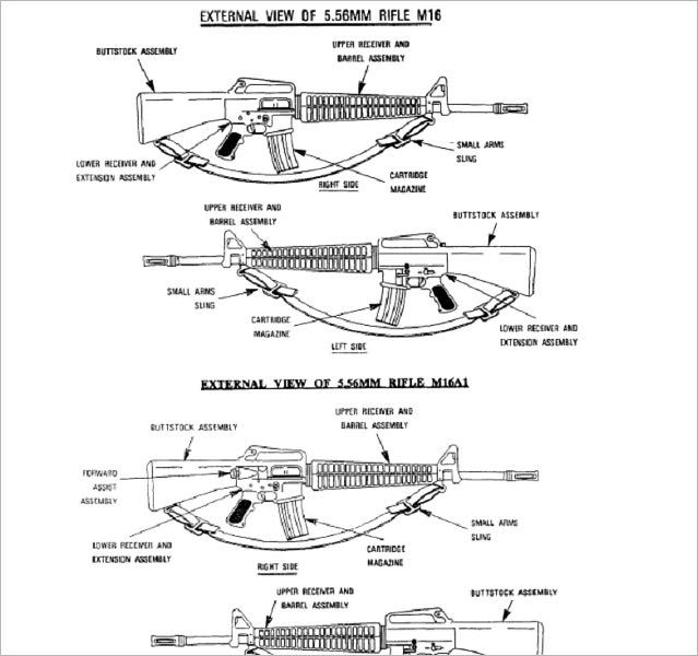 m16a2 parts diagram