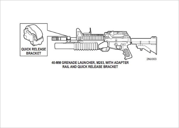 OPERATOR'S MANUAL GRENADE LAUNCHER, 40-MM: M203, GRENADE LAUNCHER, 40-MM: M203A1, Plus 500 free US military manuals and US Army field manuals when you sample this book