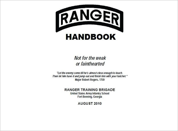 Ranger Handbook The Official U.S. Army Ranger Handbook SH2176