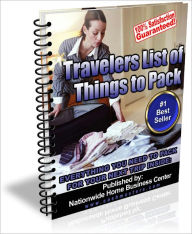 TRAVELERS LIST OF THINGS TO PACK
