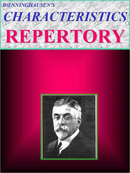 BŒNNINGHAUSEN'S CHARACTERISTICS REPERTORY By C. M. BOGER | EBook ...