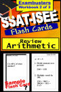 SSAT-ISEE Study Guide Arithmetic Review--SSAT Math Flashcards--SSAT-ISEE Prep Workbook 2 of 3