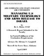 Managing U.S. Military Technology and Arms Release Policy to Israel