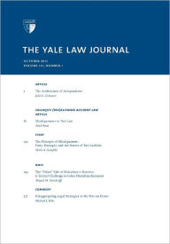 Title: Yale Law Journal: Volume 121, Number 1 - October 2011, Author: Yale Law Journal