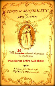 Title: SENSE AND SENSIBILITY [PREMIUM EDITION] 36 Beautiful Classic Color Illustrations, Active Linked Table of Contents, & BONUS Entire Audiobook, Author: Jane Austen
