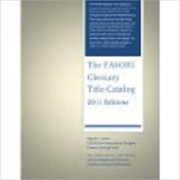 The FAVORS Glossary Title Catalog by Regina Y. Favors eBook Barnes