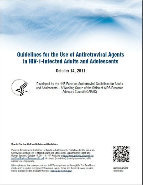 Guidelines For The Use Of Antiretroviral Agents In HIV-1-Infected ...