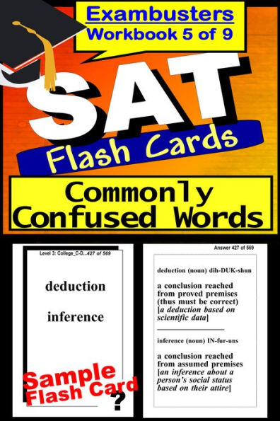 SAT Study Guide Words Commonly Confused--SAT Vocabulary Flashcards--SAT Prep Workbook 5 of 9