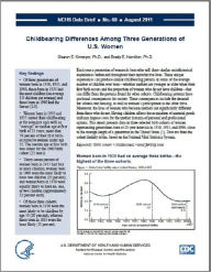 Title: Childbearing Differences Among Three Generations of U.S. Women, Author: Sharon E. Kirmeyer