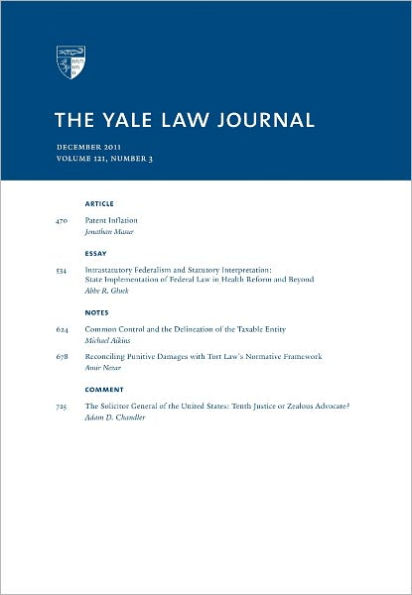 Yale Law Journal: Volume 121, Number 3 - December 2011