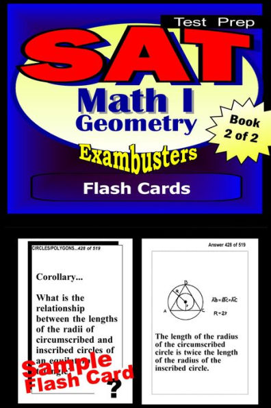 SAT 2 Math Level I Study Guide--SAT 2 Geometry Flashcards--SAT 2 Prep Workbook 2 of 2