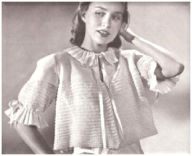 PATTERN #0101 JENNY BEDJACKET VINTAGE KNITTING