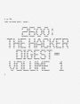 2600: The Hacker Digest - Volume 1