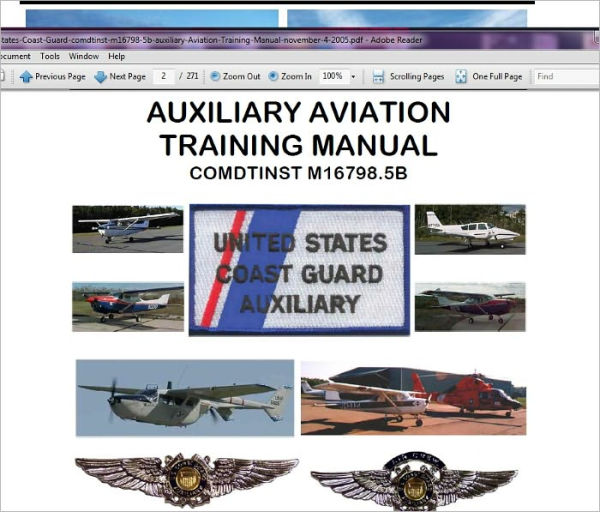 AUXILIARY AVIATION TRAINING MANUAL United States Coast Guard