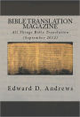 BIBLE TRANSLATION MAGAZINE: All Things Bible Translation (September 2012)