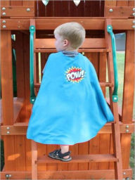 Kids' Superhero Cape instructions to cloak your favorite defender of justice with his or her own superhero cape!