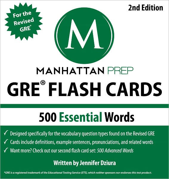 500 Essential Words: GRE Vocabulary Flash Cards, 2nd Edition by