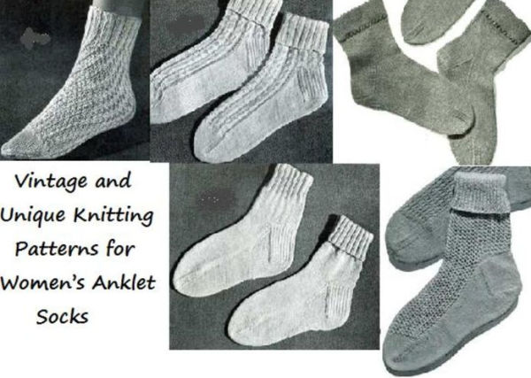 Vintage and Unique Knitting Patterns for Women’s Anklet Socks