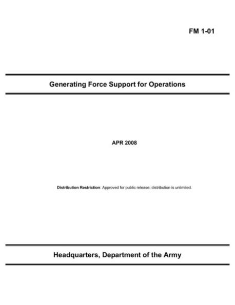 Generating Force Support for Operations FM 1-01