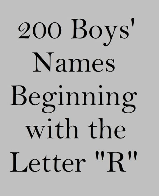 Cool Boy Names That Start With An R