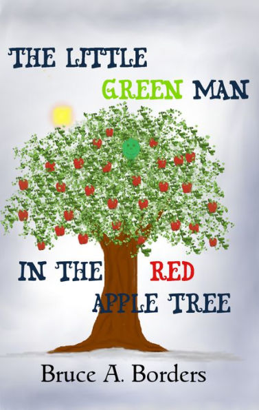 The Little Green Man In The Red Apple Tree