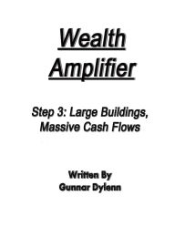 Title: Wealth Amplifier Step 3: Large Buildings, Massive Cash Flows, Author: Gunnar Dylenn