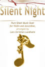 Silent Night Pure Sheet Music Duet for Violin and Accordion, Arranged by Lars Christian Lundholm