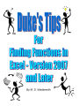 Duke's Tips For Finding Functions in Excel: Version 2007 and Later