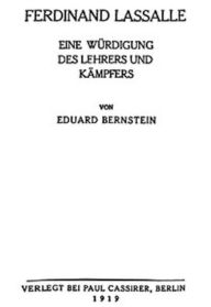 Title: Ferdinand Lasalle, Author: Eduard Bernstein