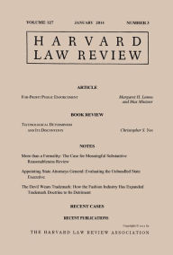 Title: Harvard Law Review: Volume 127, Number 3 - January 2014, Author: Harvard Law Review