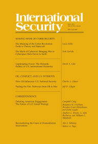 Title: International Security 38:2 (Fall 2013), Author: Lucas Kello