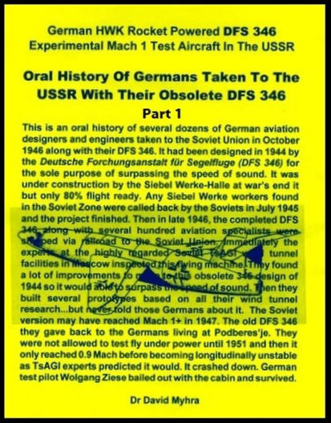 Oral History of Germans Taken To the USSR with Their Obsolete DFS 346-Part 1