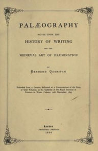 Title: Palaeography (Illustrated), Author: Bernard Quaritch