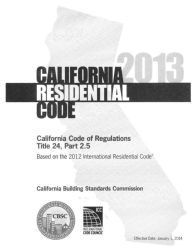 Title: California 2013 Residential Code, Author: California Building Standards Commission