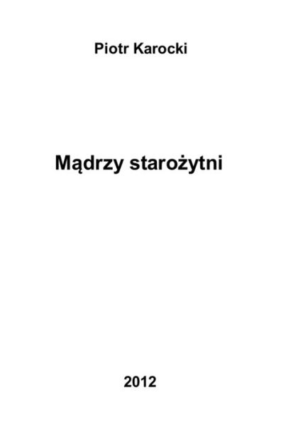 Madrzy starozytni