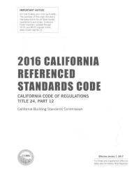Title: 2016 California Referenced Standards Code, Author: State of California