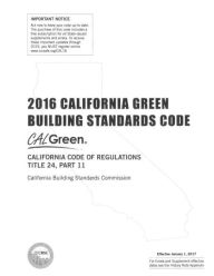 Title: 2016 California Green Building Code, Author: State of California