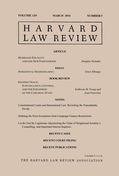 Harvard Law Review: Volume 129, Number 5 - March 2016