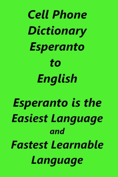 Cell Phone Dictionary Esperanto to English